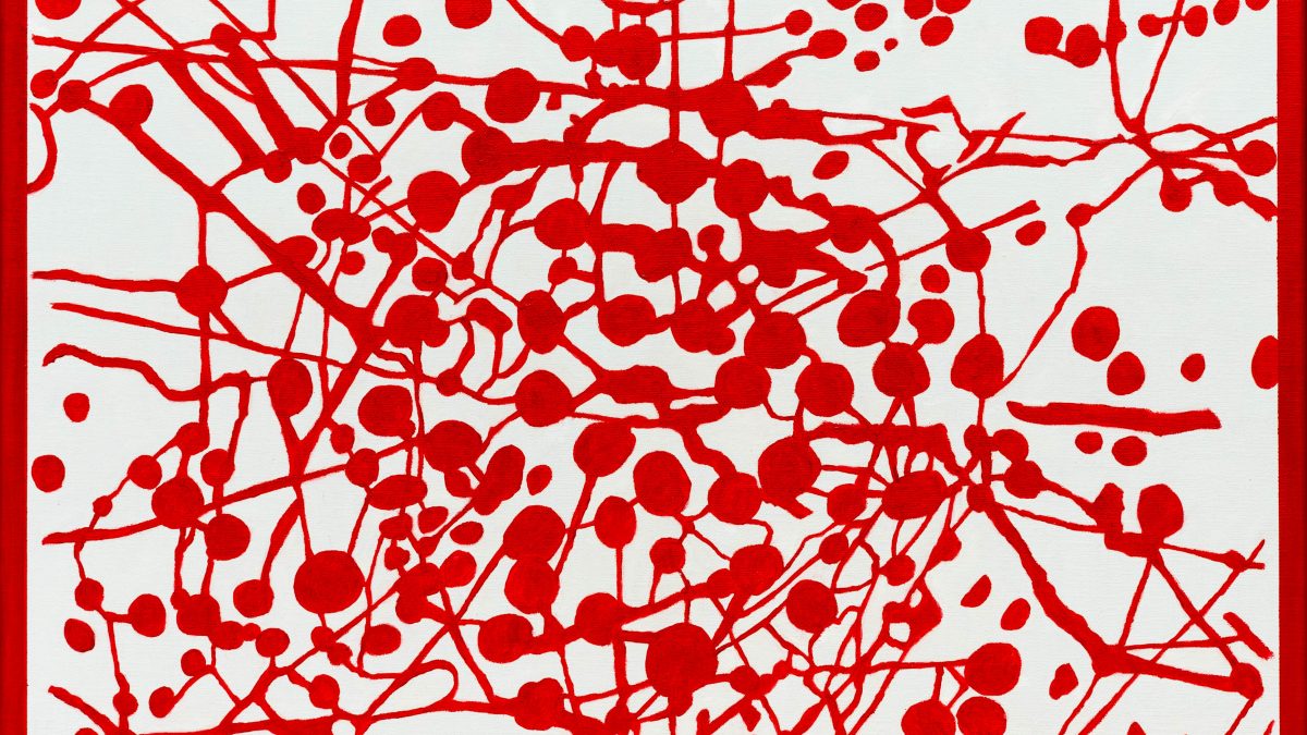 Marcel Proust sentence 1, acrylic painting