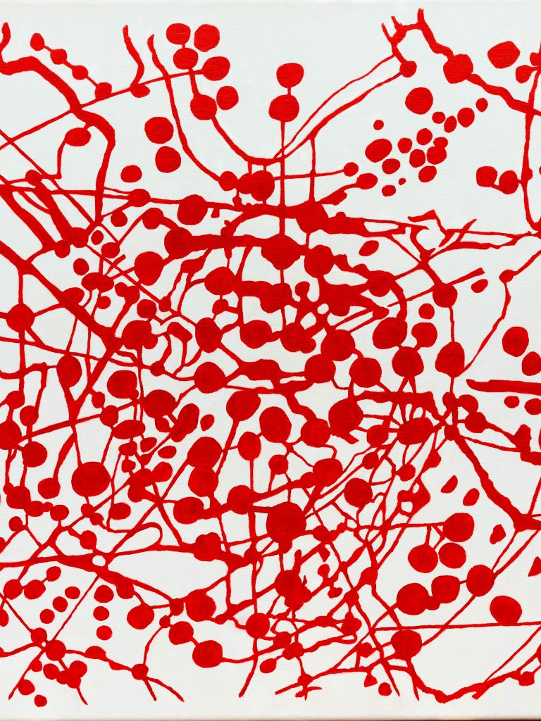 Marcel Proust sentence 1, acrylic painting