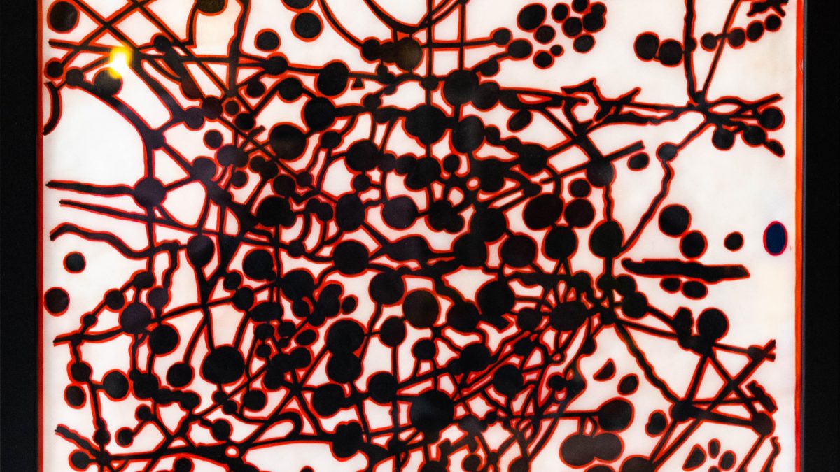 Marcel Proust sentence 3, mixed media