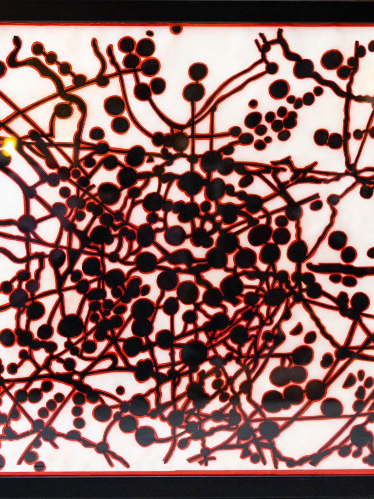 Marcel Proust sentence 3, mixed media