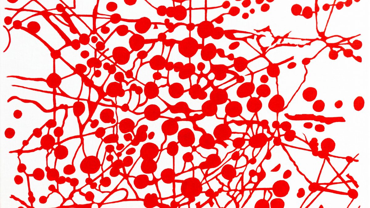 Marcel Proust sentence 2, acrylic painting