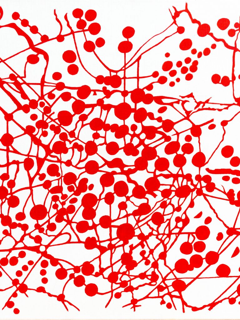 Marcel Proust sentence 2, acrylic painting