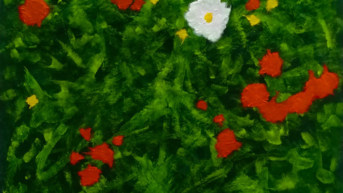 Grenadiers, mixed media painting