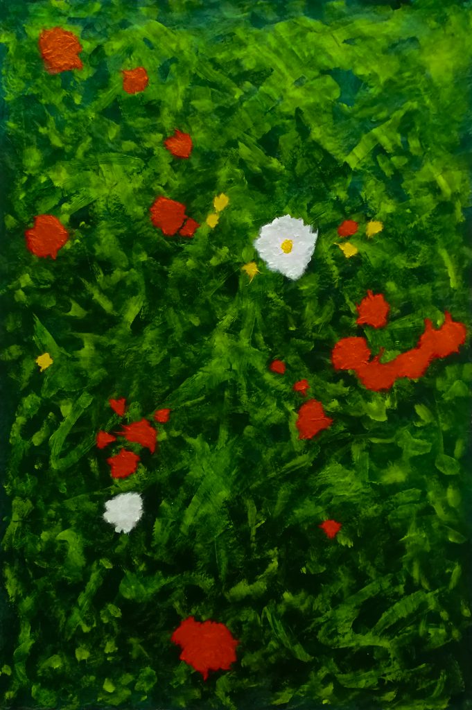 Grenadiers, mixed media painting