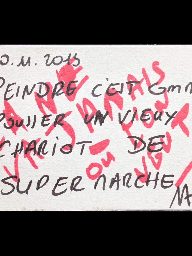 Painting is like pushing an old supermarket trolley.