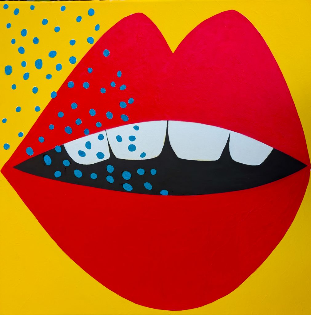 io, mixed media painting