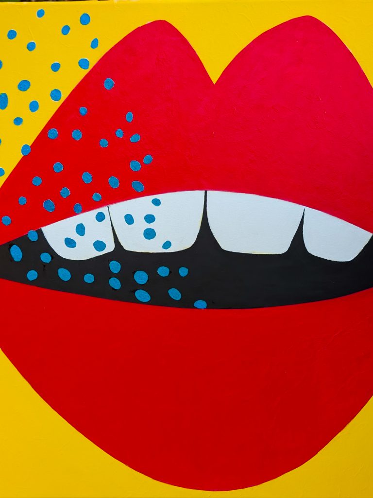 Io and Jupiter as a cloud, mixed media painting