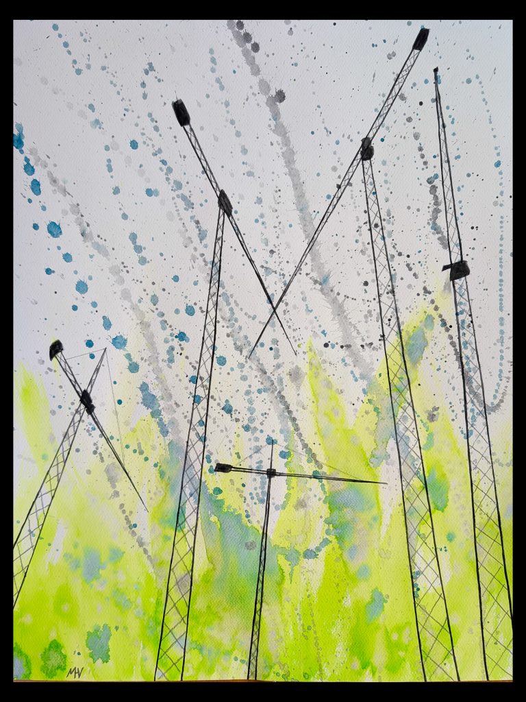 Stuttgart, sky and ground, Himmel und Erde, crane vertigo