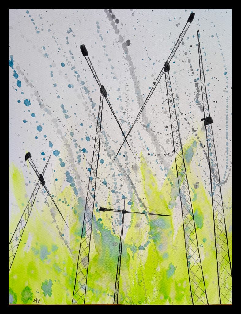 stuttgart, mixedmedia painting